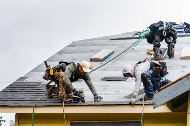 Professional Roofing technician working in Moss, TN